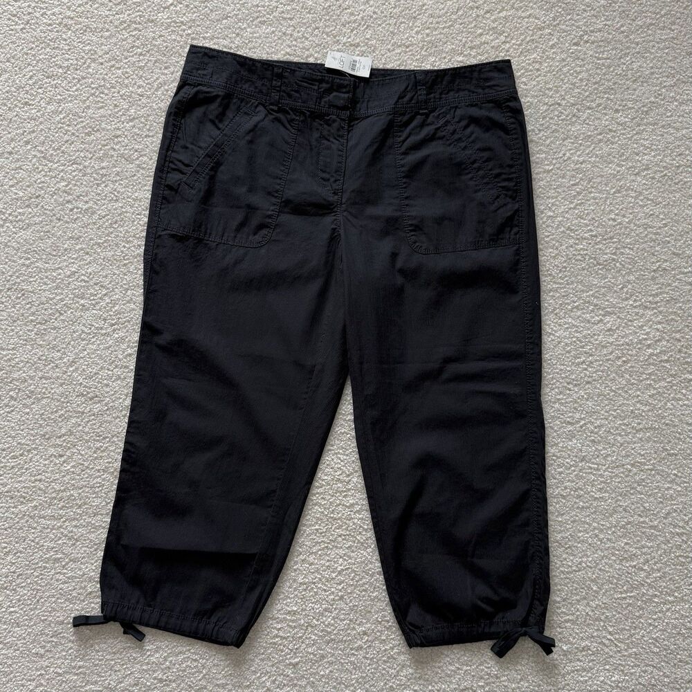 Ann Taylor Loft Petite Women's Sz 10P Black Capri Cropped Pants - New With Tag